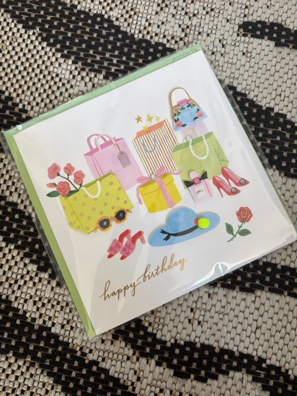 🆕Papyrus “Watercolor Fashion” Birthday Greeting Card